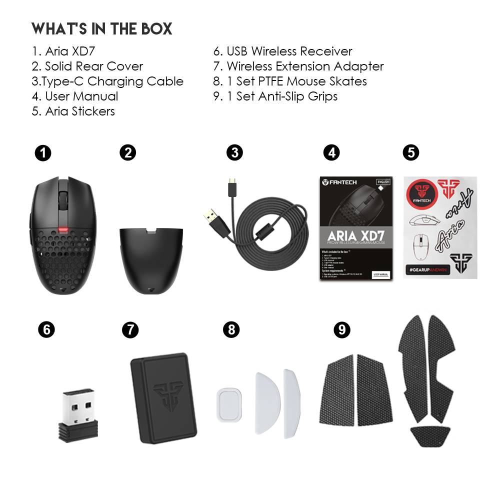 FANTECH ARIA XD7 SUPER LIGHTWEIGHT GAMING MOUSE