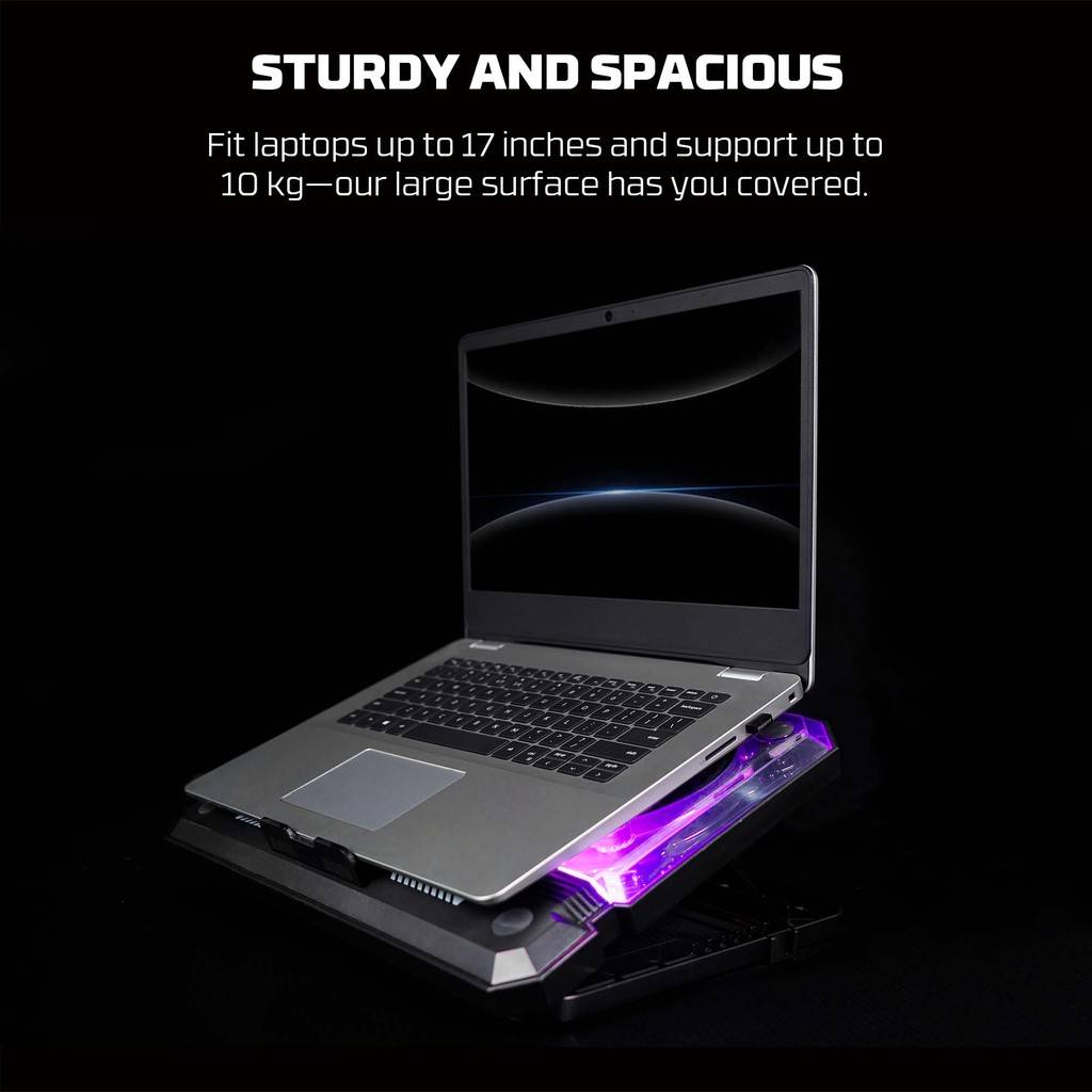 Access Tech Notebook Fantech NC21 Notebook Cooler Laptop Colling Pad with RGB Lighting ...