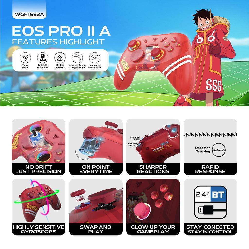 FANTECH ONE PIECE EDITION WGP15V2 S EOS PRO WIRELESS Bluetooth Gaming ...