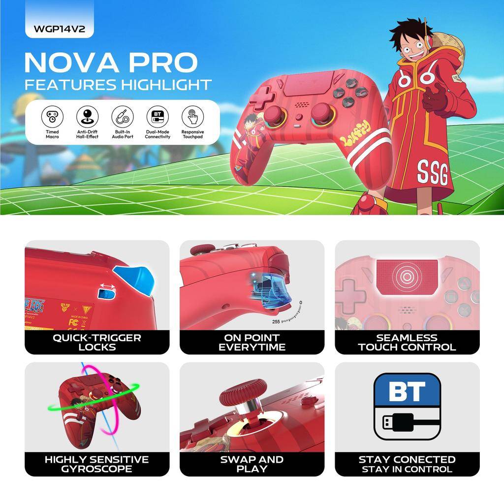 Fantech ONE PIECE NOVA PRO II V2 Wireless Gamepad PS4 PC USB