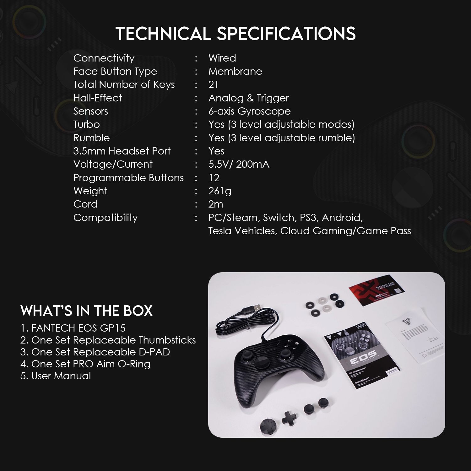 11 - Fantech GP15 VEGA: USB Wired Gaming Controller