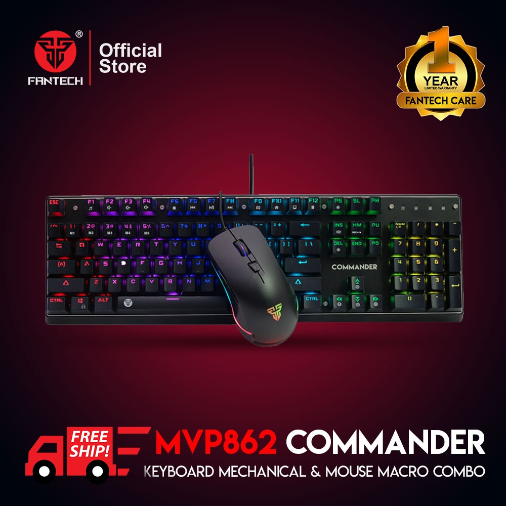 Fantech COMMANDER MVP862 RGB Gaming Keyboard & Mouse bundle set